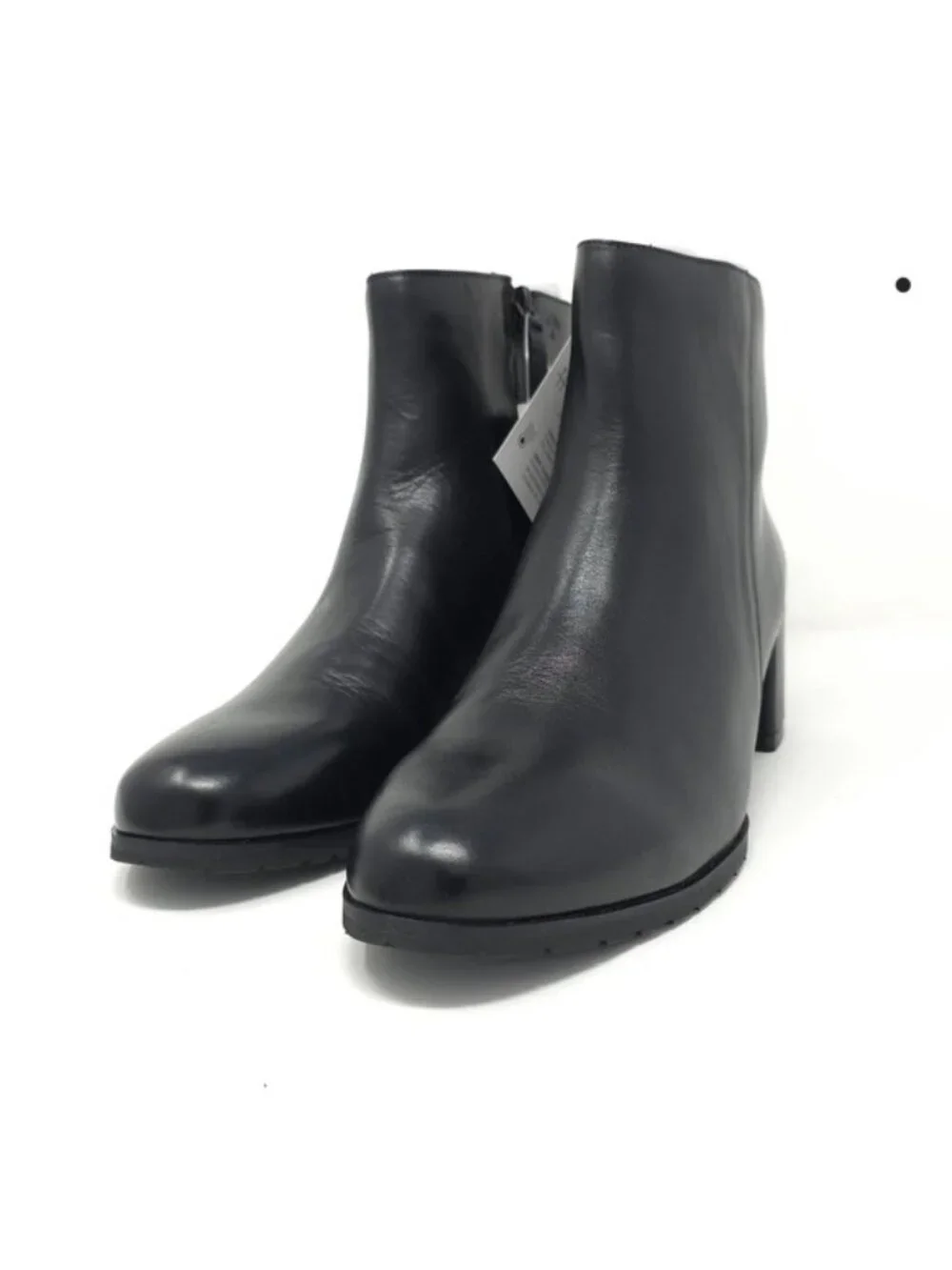 Naturalizer Bay Waterproof Heeled Ankle Boot Black Leather 11 M
